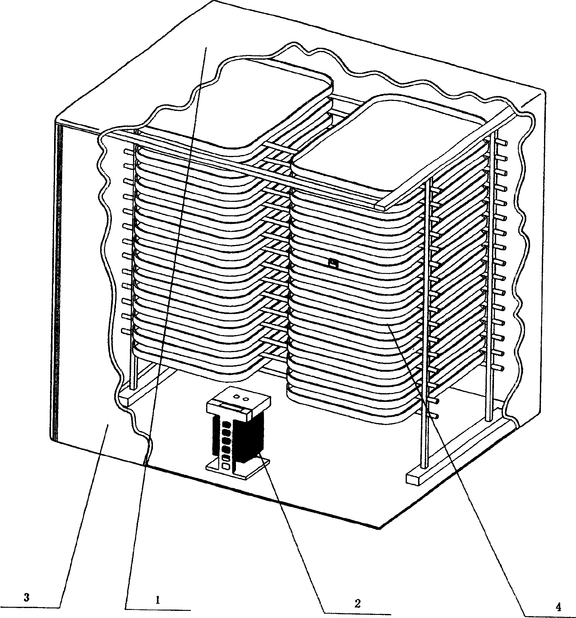 Method for rearing young silkworm in constant temperature and humidity