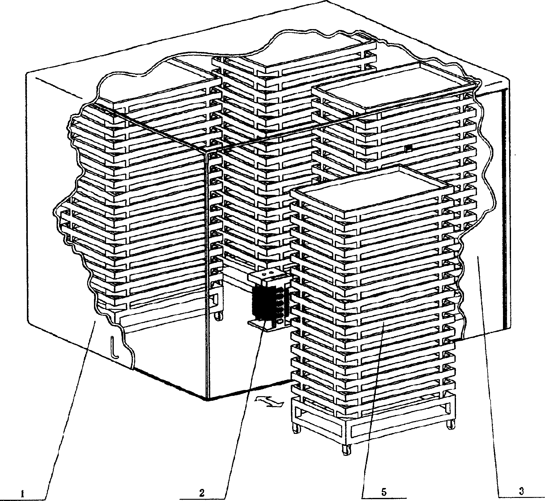 Method for rearing young silkworm in constant temperature and humidity