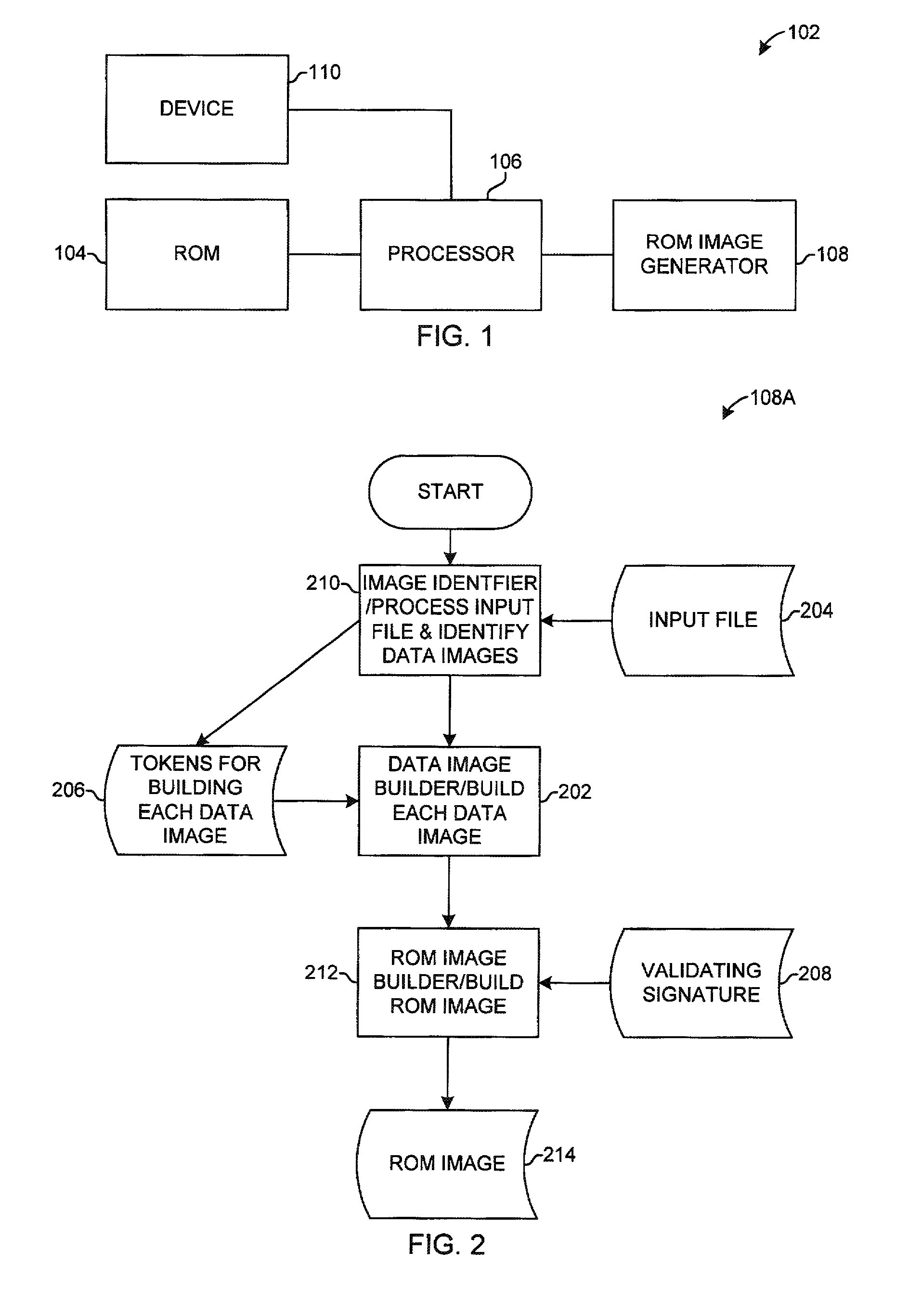Method for generating a read only memory image