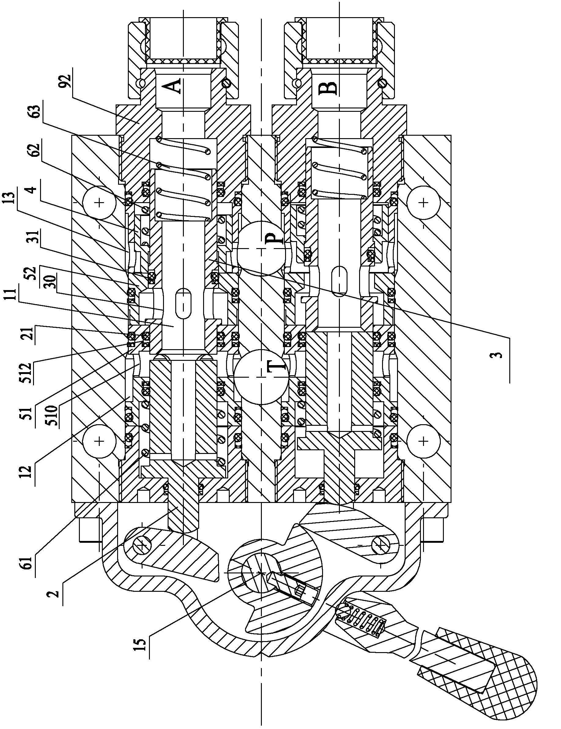 Hand-operated reversing valve and sealing structure thereof