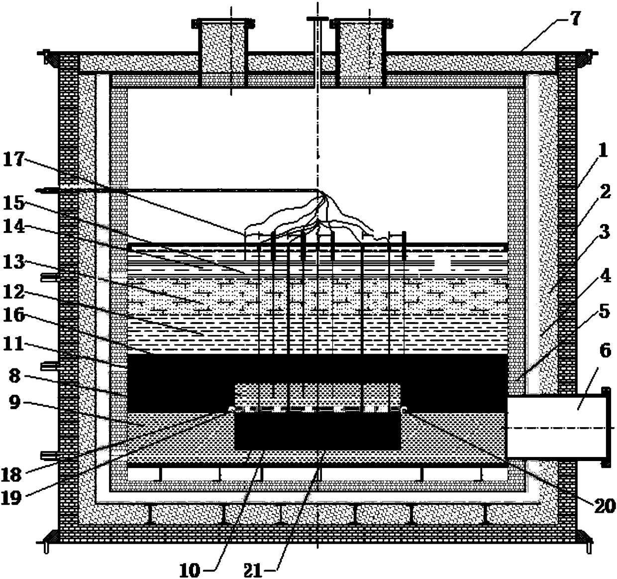 Experiment device for simulating natural firing in goaf and test method
