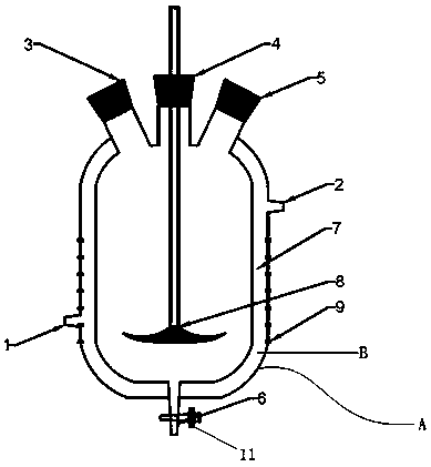 Reaction apparatus with characteristic lower discharge opening