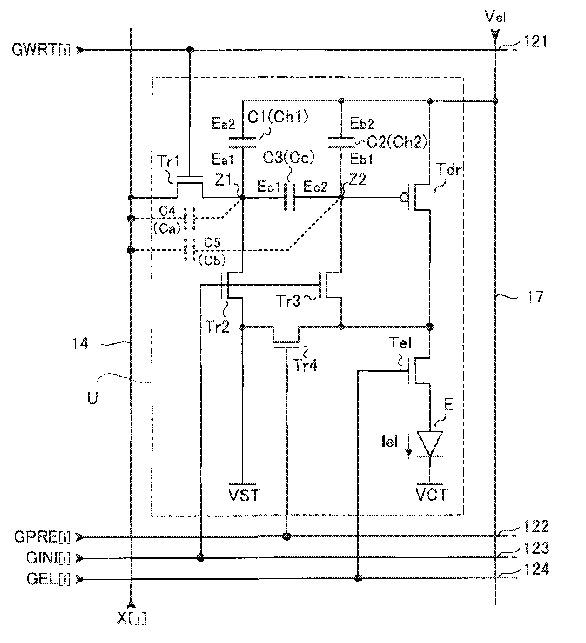 Unit circuit, electro-optical device, and electronic apparatus