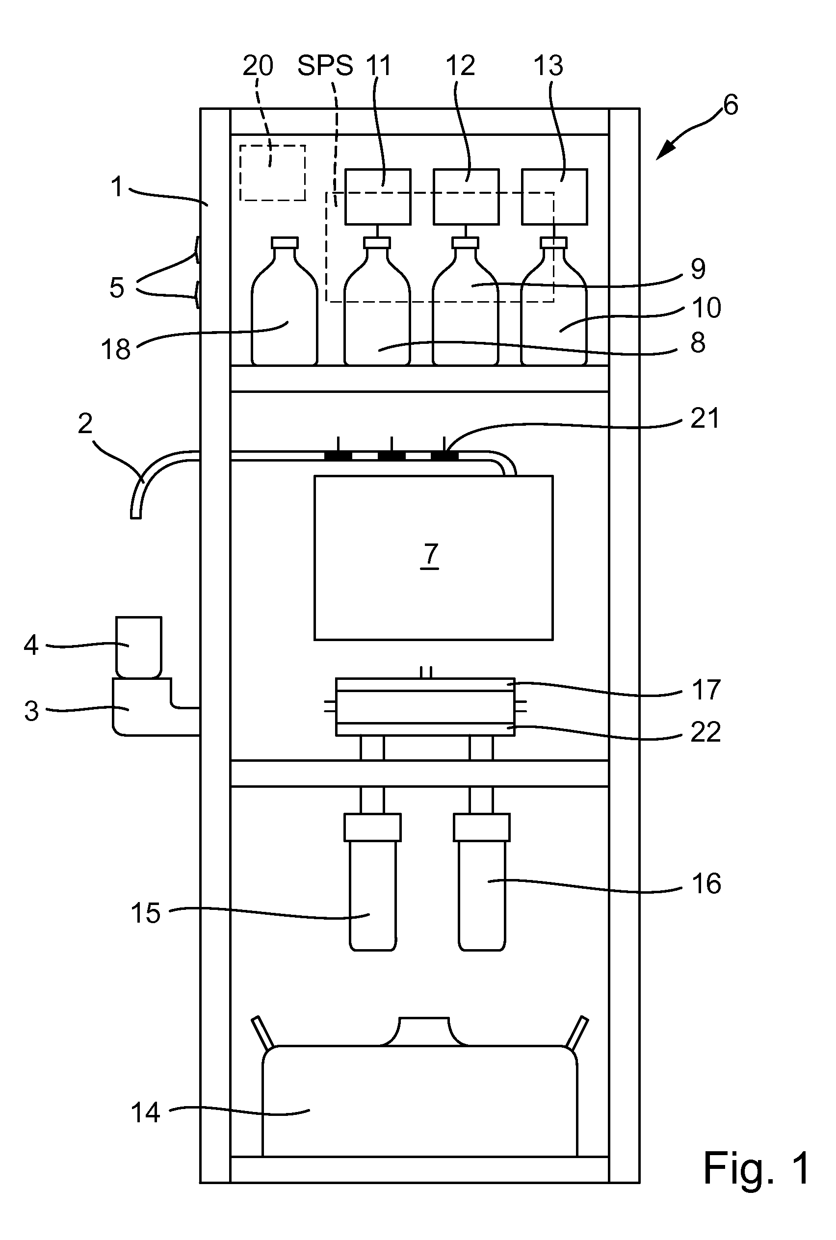 Device and method for the treatment of drinking water
