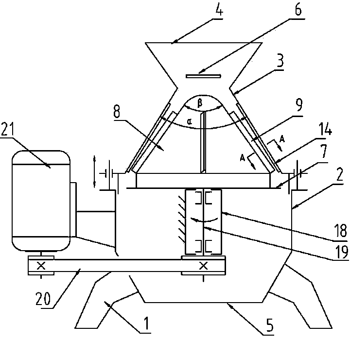 Machine-made-sand grain shape optimizing machine