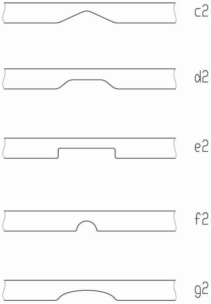 A fuel cell metal bipolar plate flow field flow channel structure