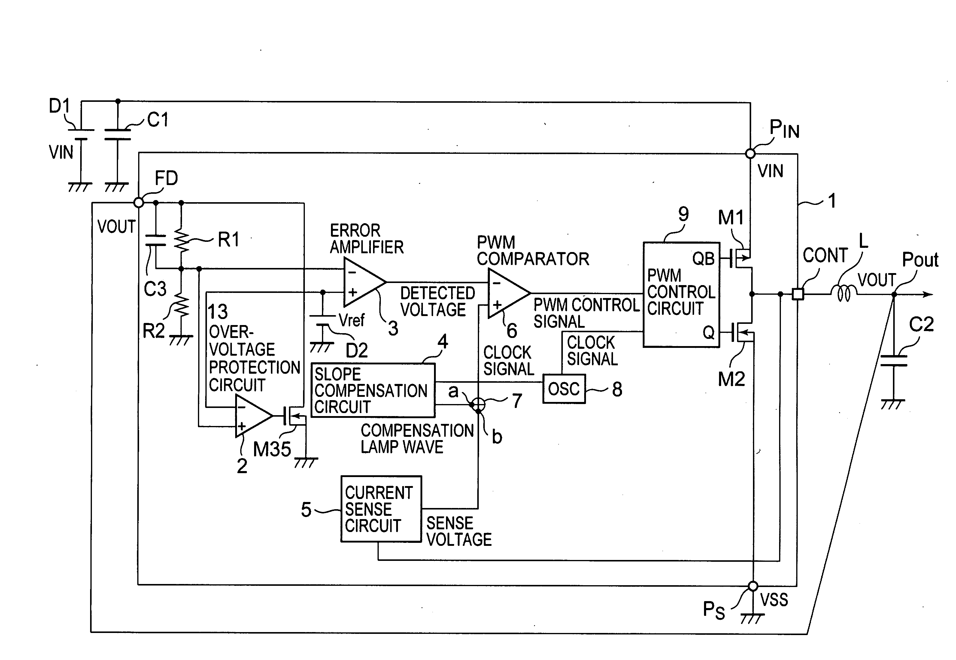 Current detector circuit and current mode switching regulator