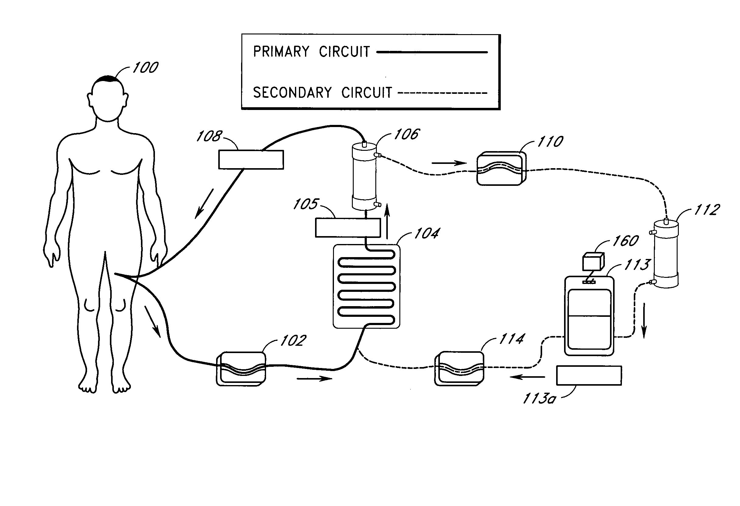 Device and method for reducing inflammatory mediators in blood