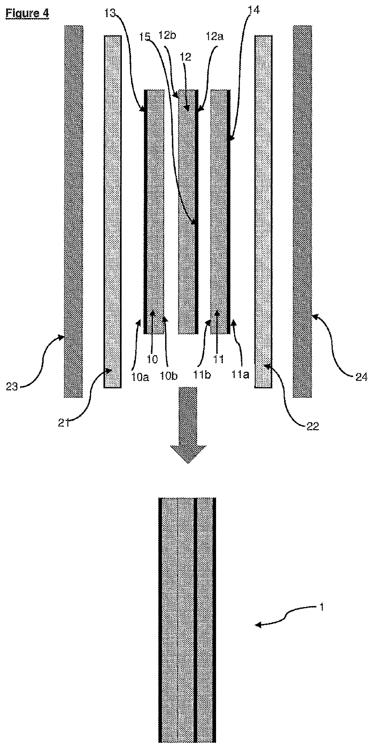 Catalyst-coated membrane having a laminate structure