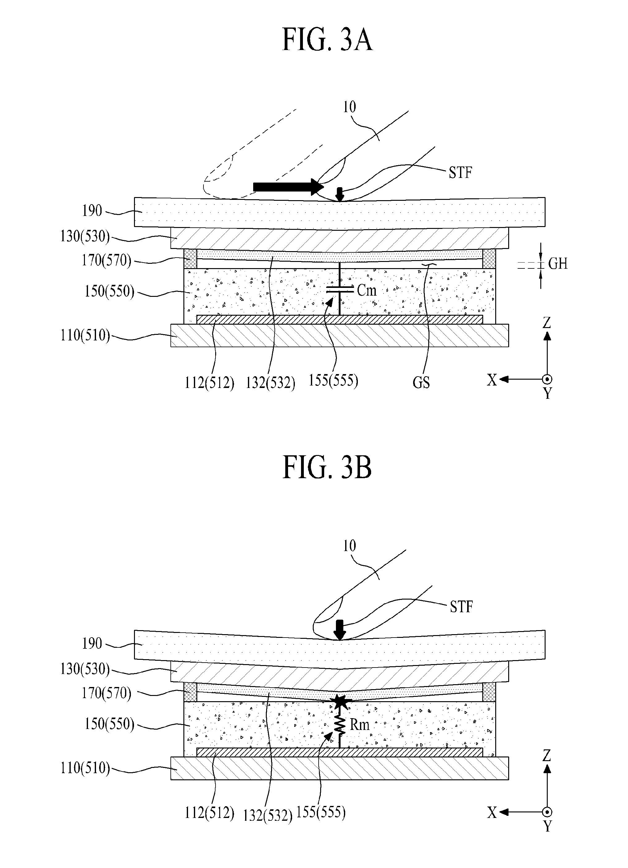 Touch screen device and method for driving thereof, and portable electronic device comprising the same