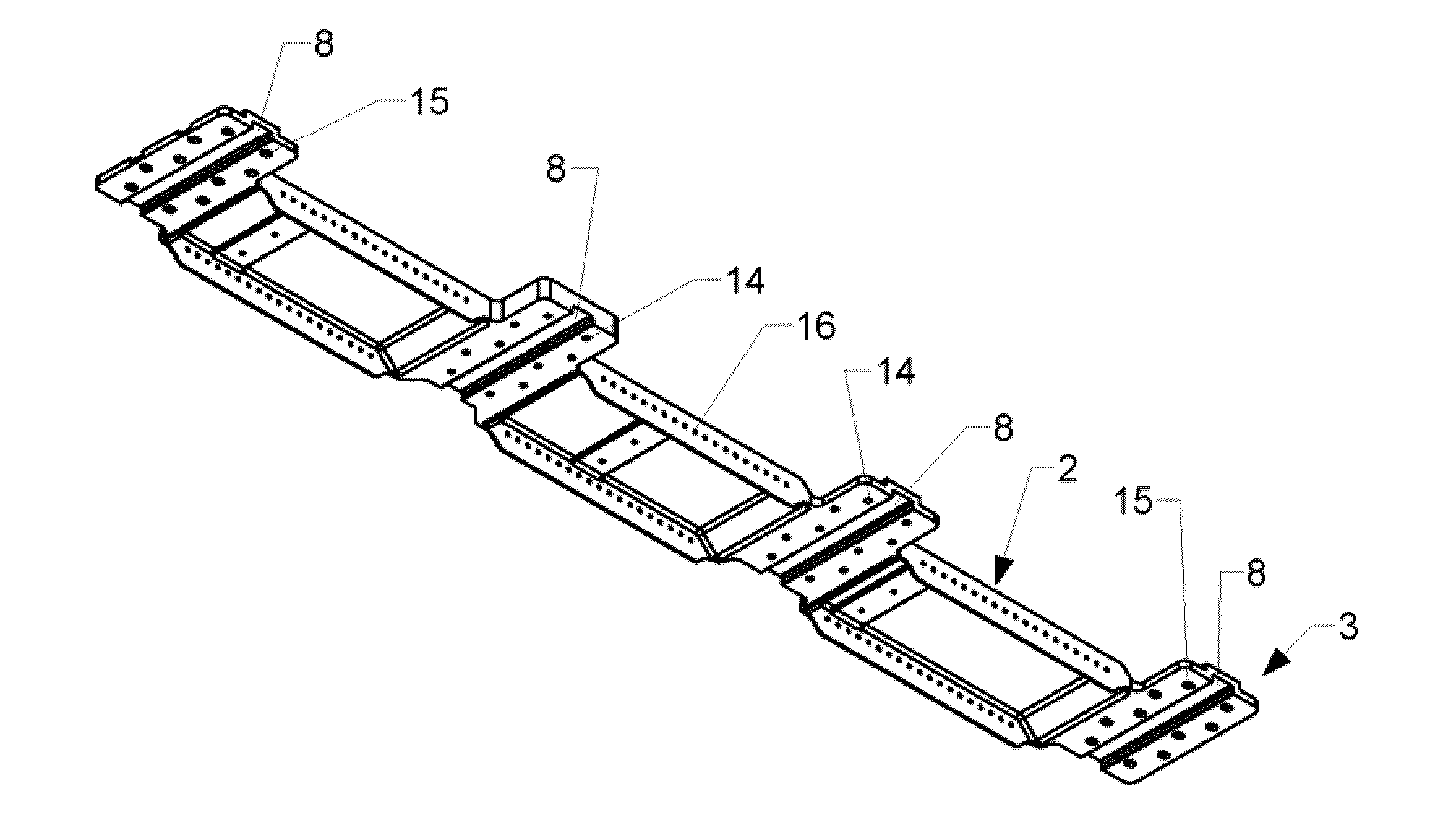 Adapter plate for airplane structure