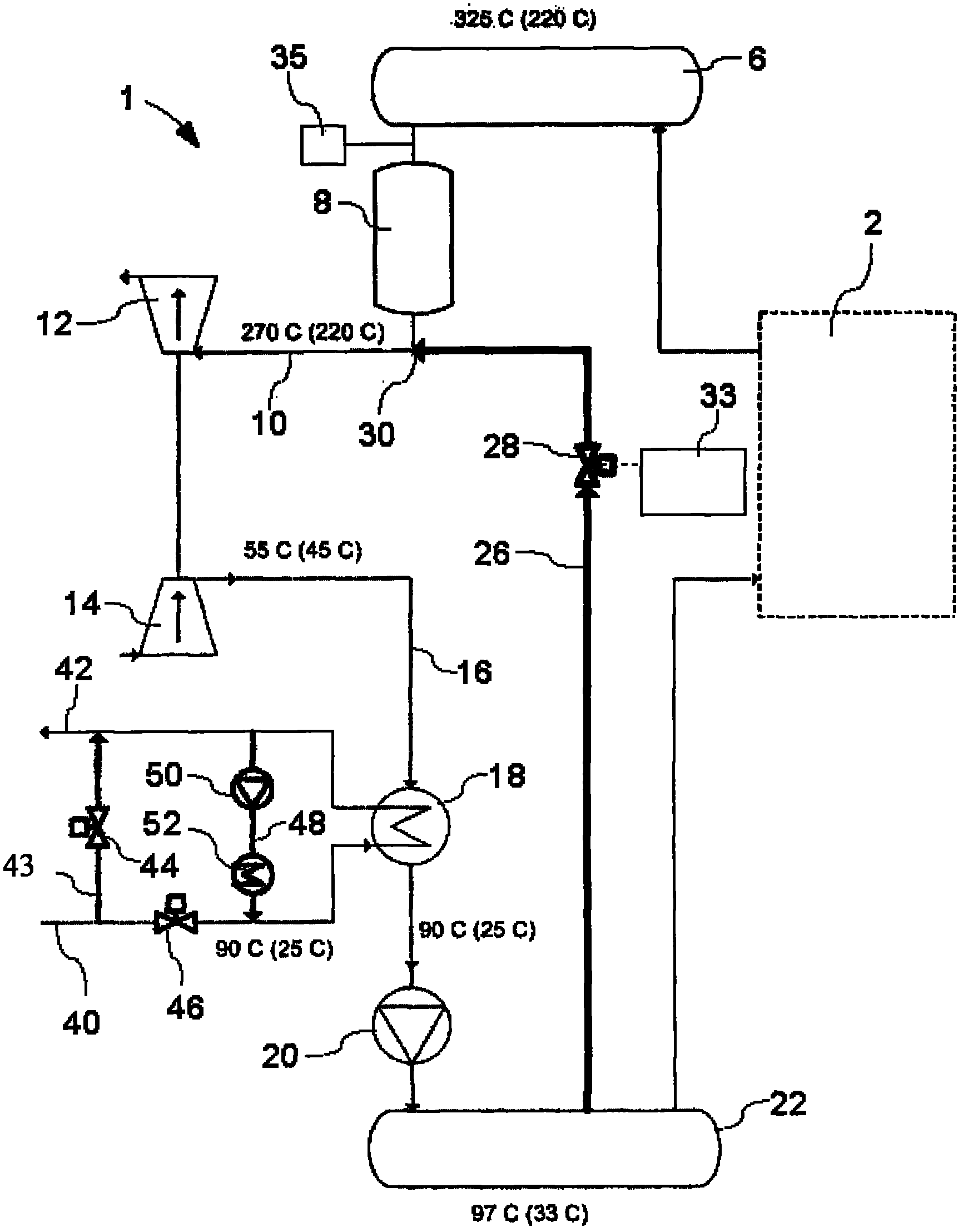 Large-sized two-stroke diesel engine having exhaust gas purifying system