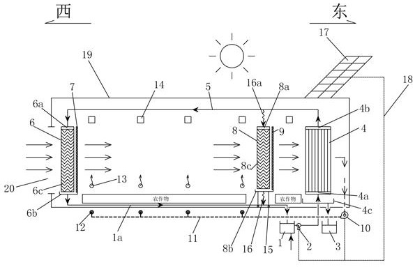 Brackish water desalination system suitable for summer greenhouse