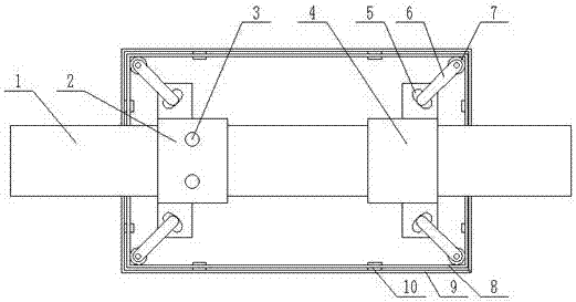 Rectangular pipe assembling and welding expansion bracing device