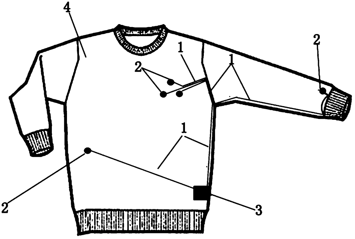 Wire system applied to wearable smart clothing and wiring method thereof