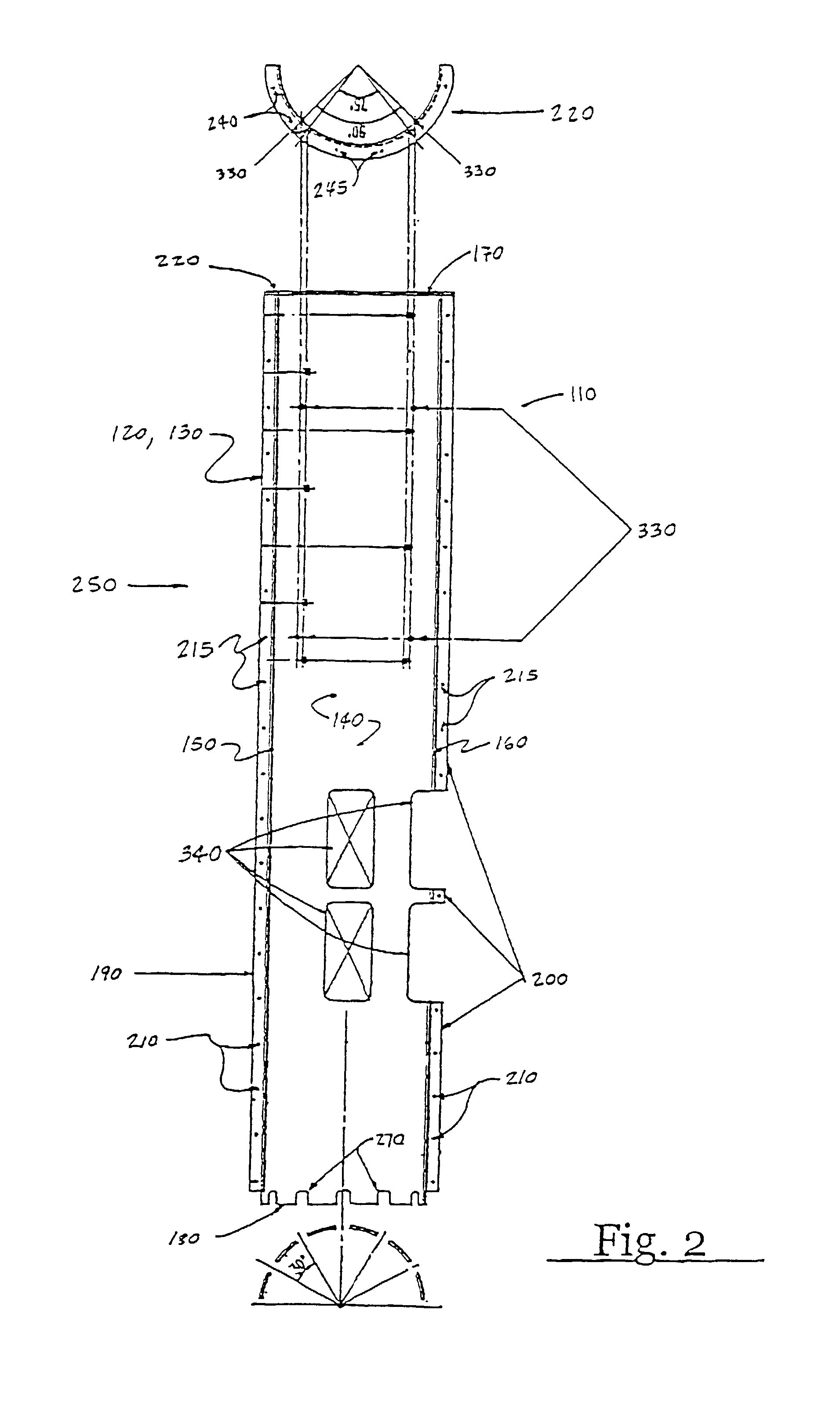 Method and apparatus for increasing the capacity and stability of a single-pole tower