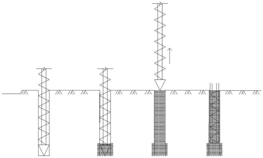 Cast-in-place pile construction method suitable for drilling and bottom expanding device