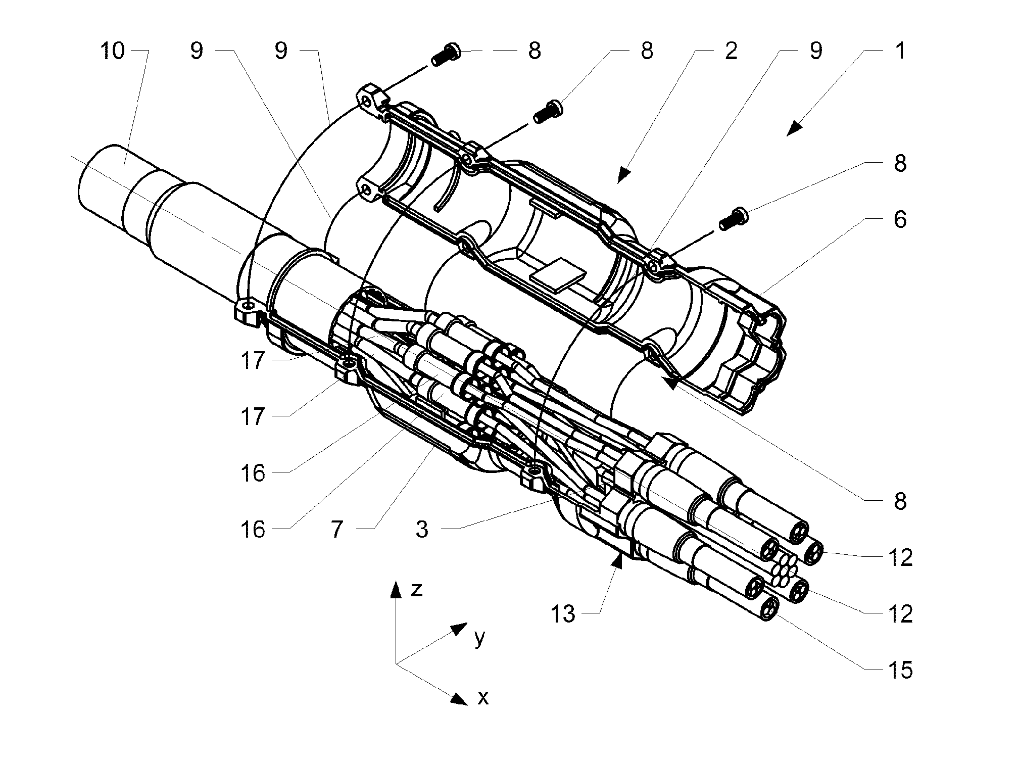 Environmentally sealed cable breakout assemblies