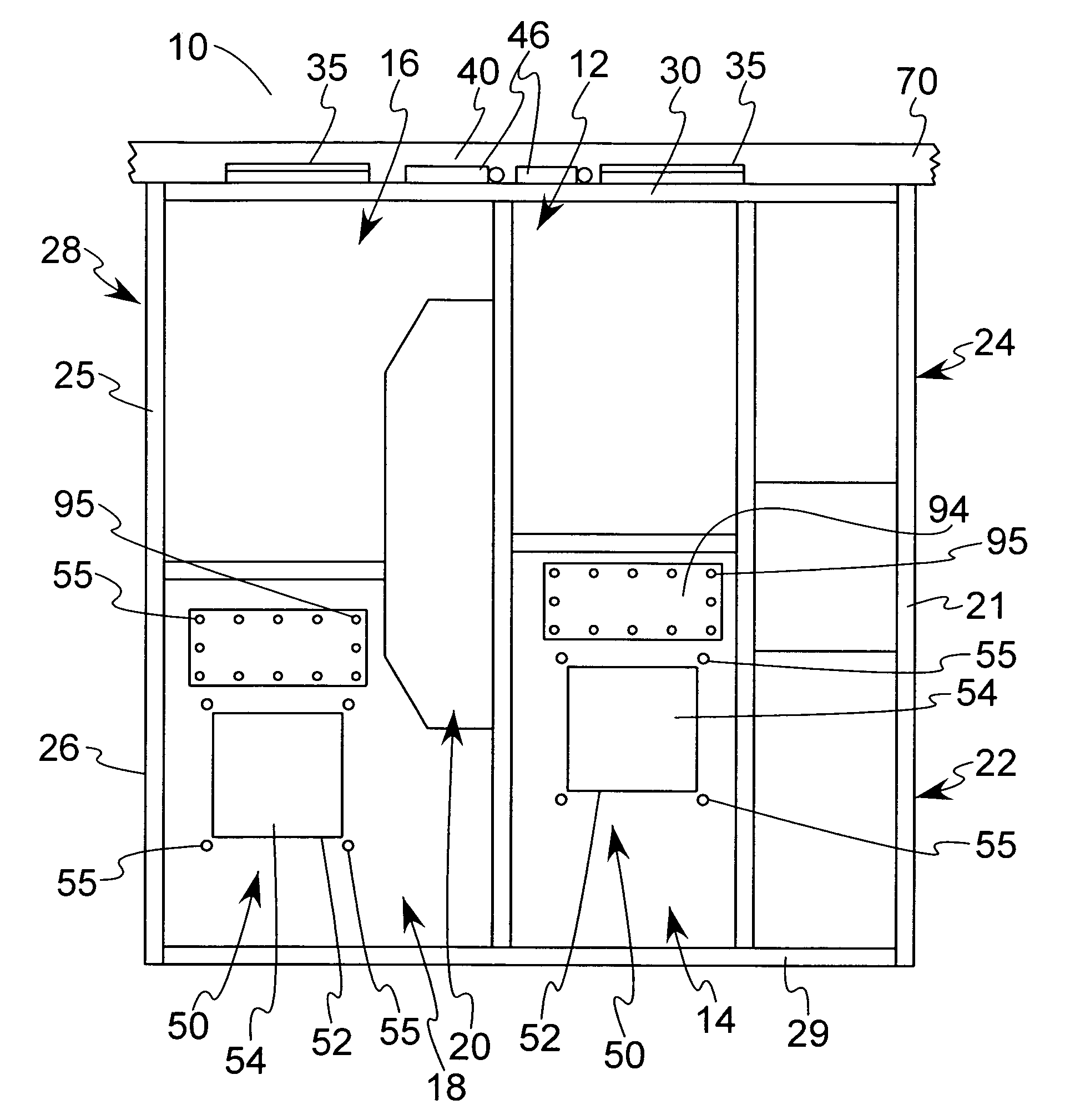 Arc resistant switchgear having dedicated vertical plenums