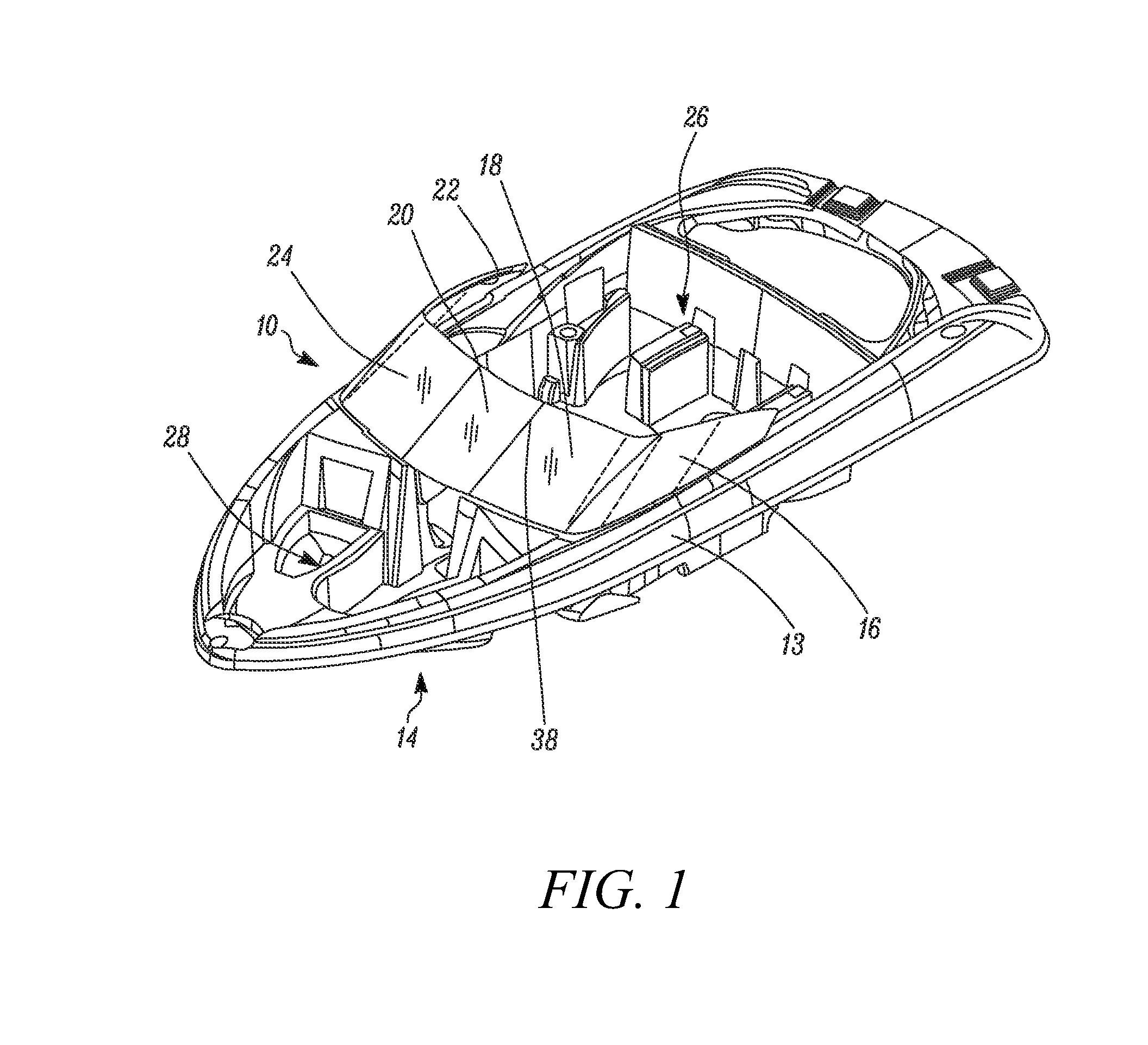 Boat windshield with hidden frame structure