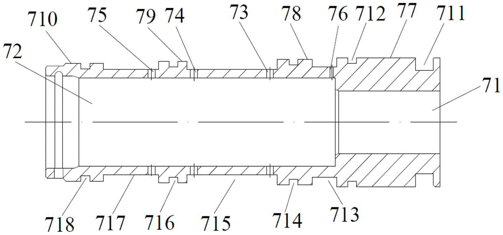 A valve core assembly for operating a valve group