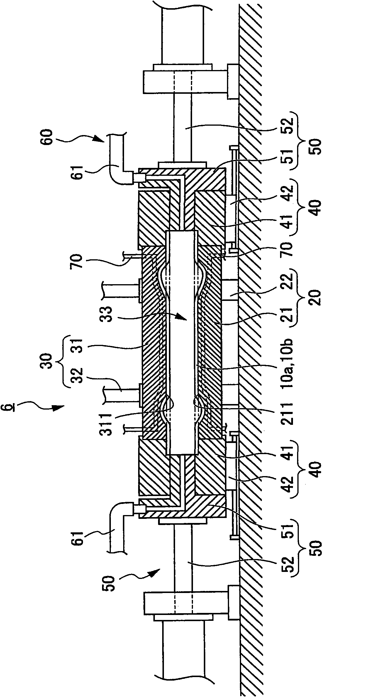 Hot bulge forming apparatus, a hot bulge forming method and a product formed through hot bulge forming