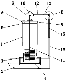 Cutting device for bottom of glass