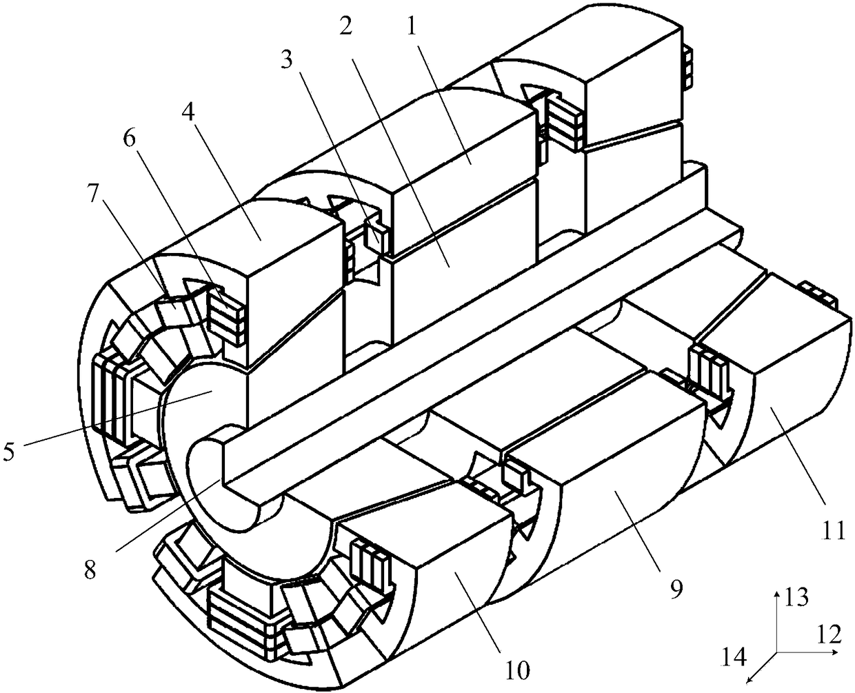 A conical magnetic levitation dual-channel switched reluctance motor and its control method