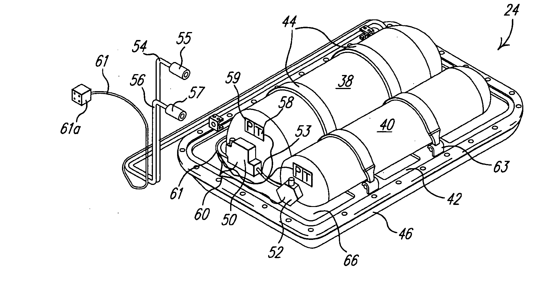 Modular fuel storage system for a vehicle