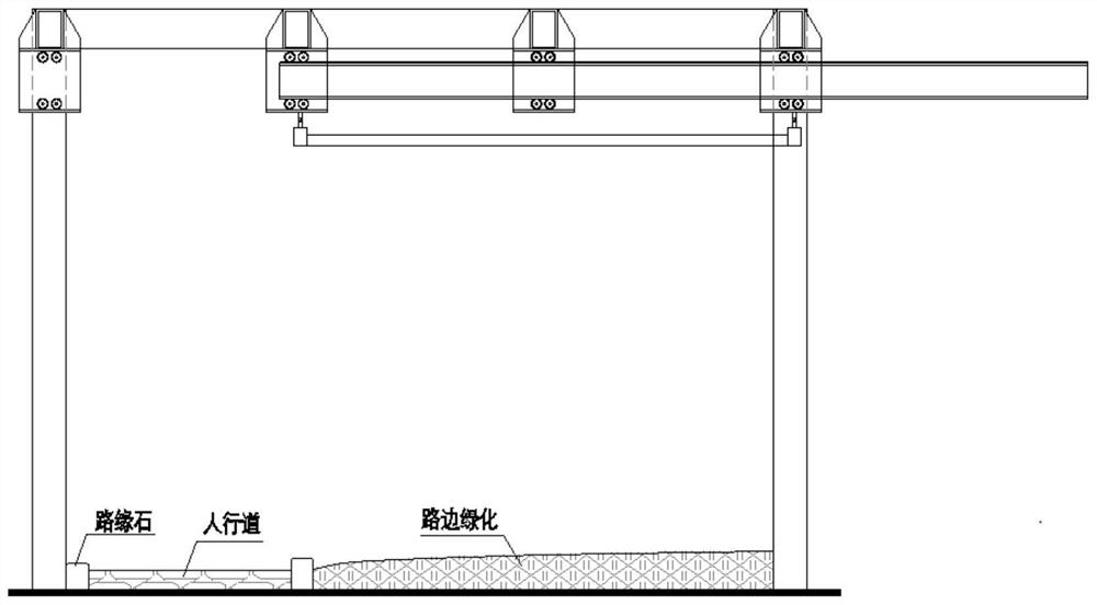 Three-dimensional parking system combined with roadside greening and sidewalk