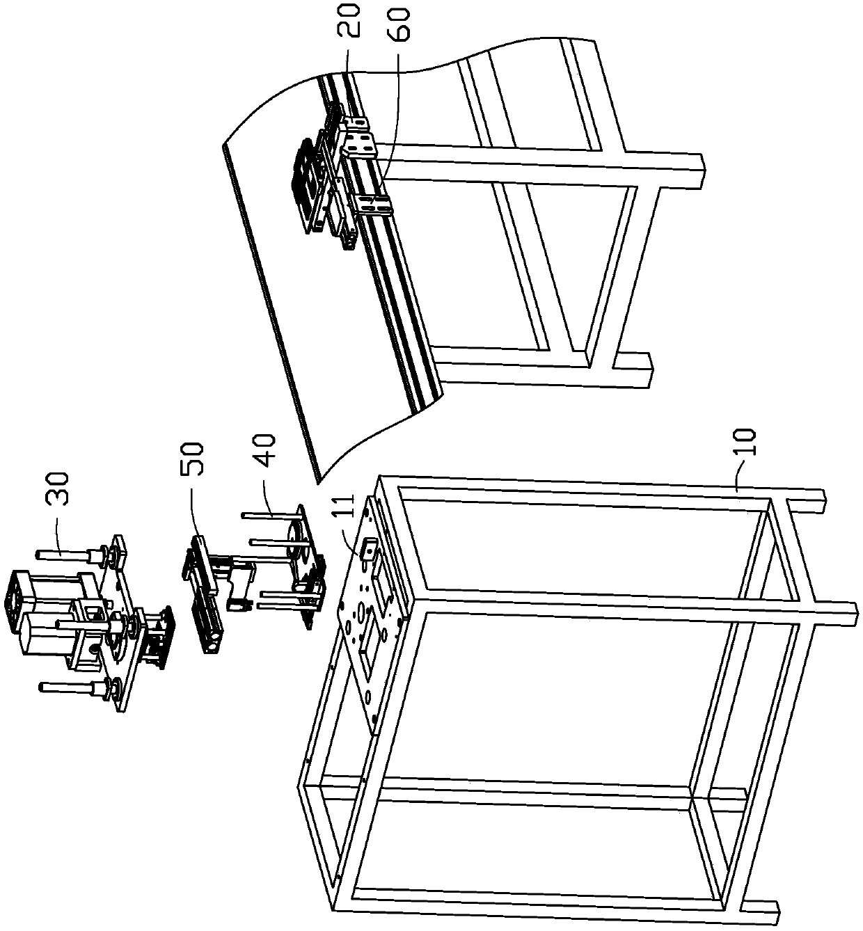 Automatic tape pasting device