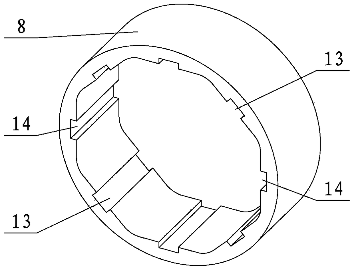 Pole arc length-variable phase-shift starting motor stator