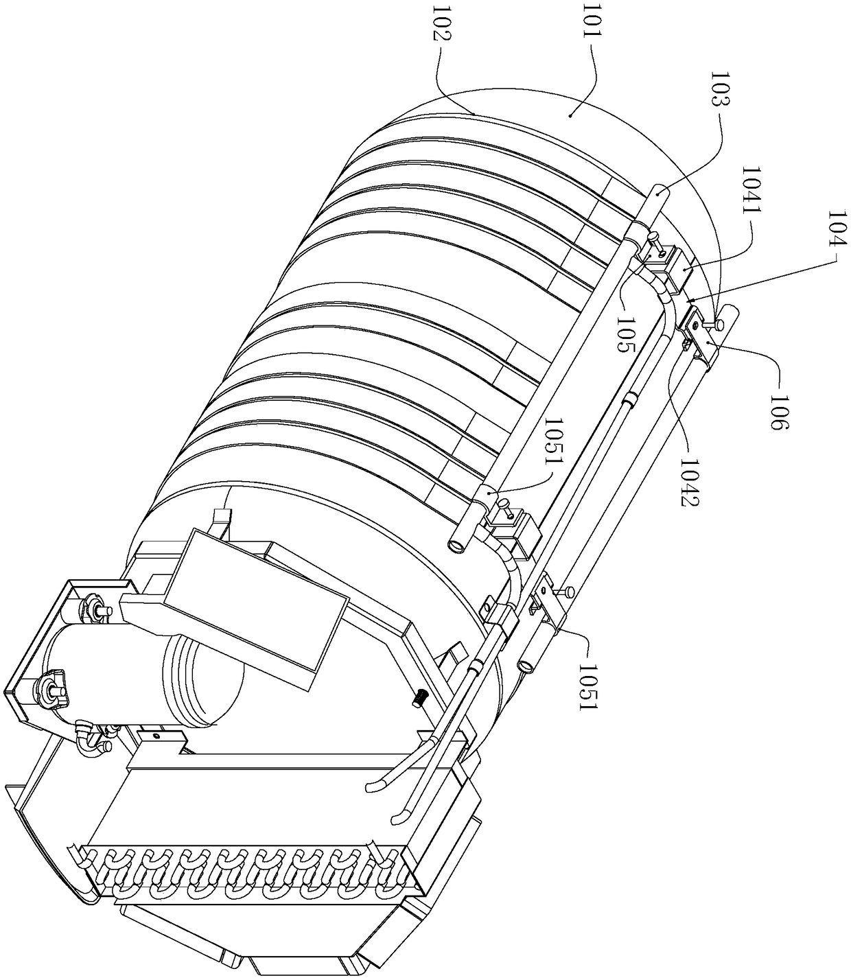 Transverse type wall-hung small intelligent heat pump water heater