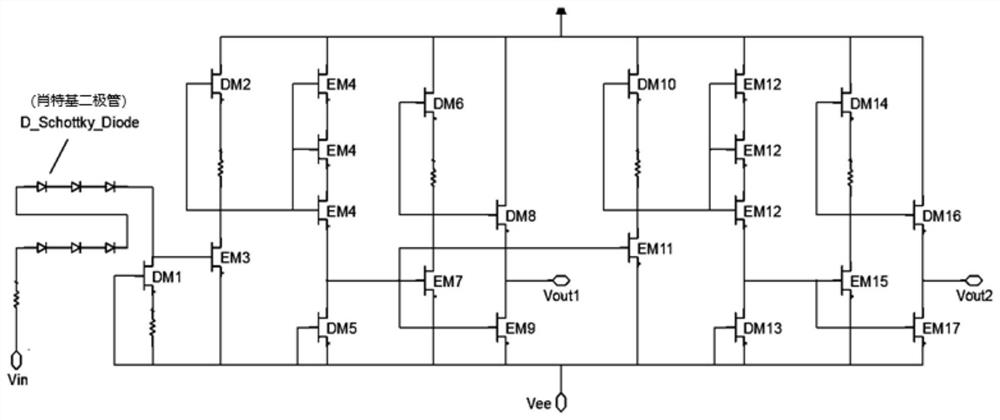 GaAs E/D process low-power-consumption phase inverter circuit