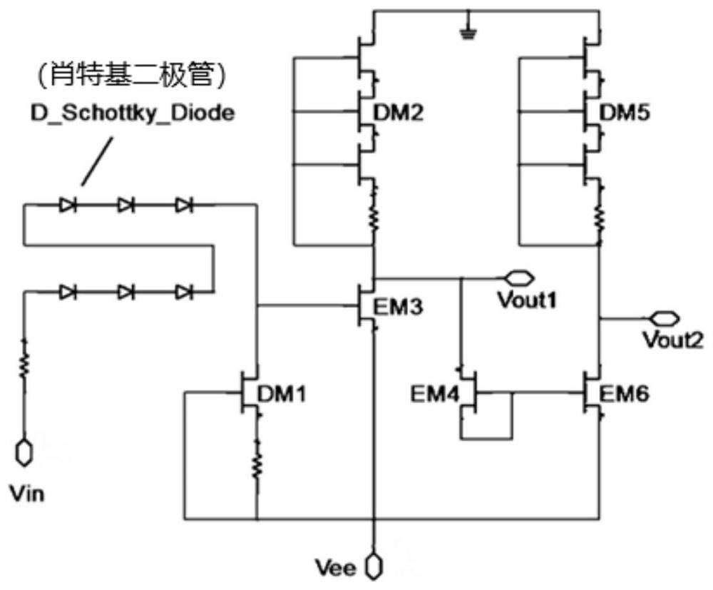 GaAs E/D process low-power-consumption phase inverter circuit