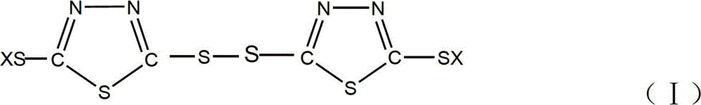 A kind of thiadiazole dimer lubricating grease additive and its preparation and application