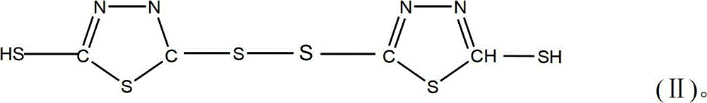 A kind of thiadiazole dimer lubricating grease additive and its preparation and application