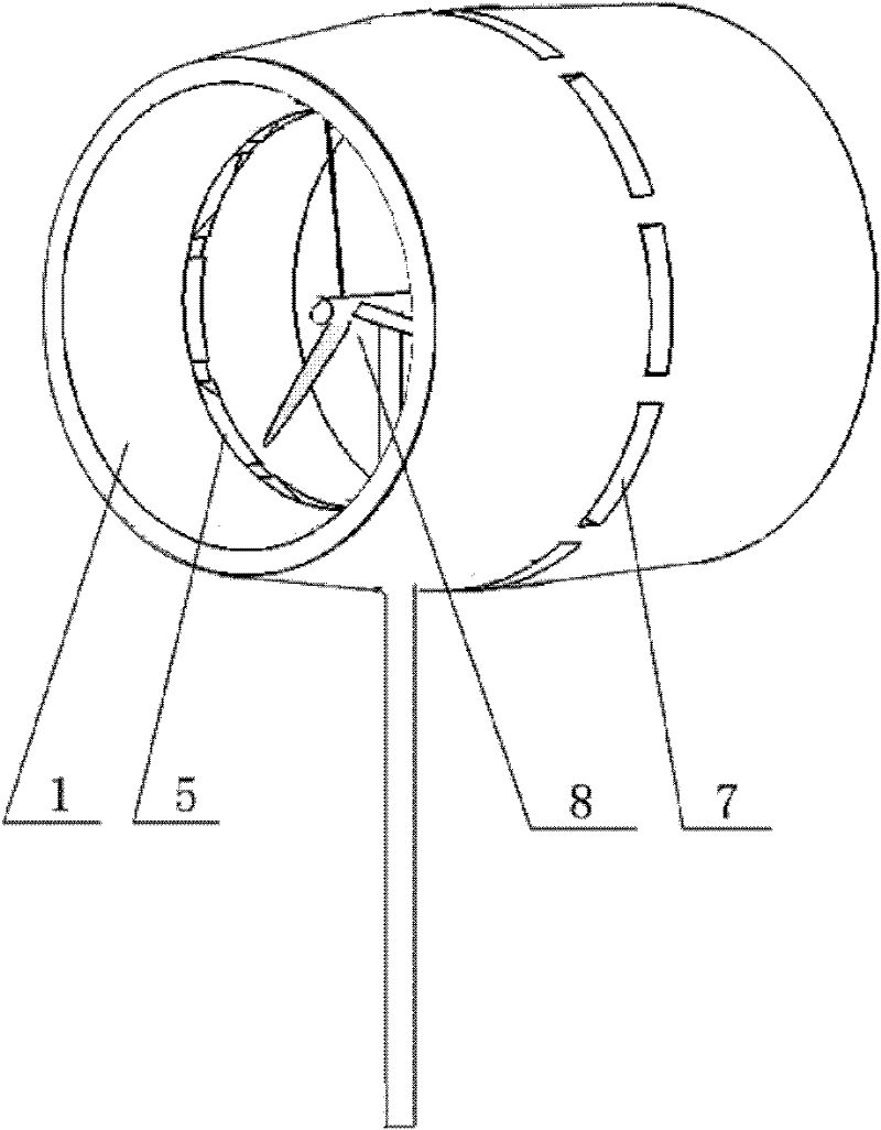 Culvert device of horizontal axis wind-driven generator