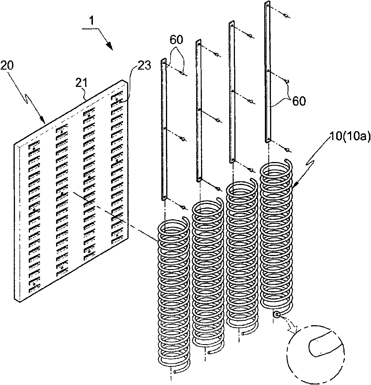 Heat dissipating device having linear heat dissipating unit and fanless led lamp using the device