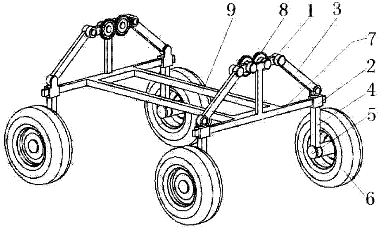 Vehicle chassis with tread adjusted in stepless adjustment mode