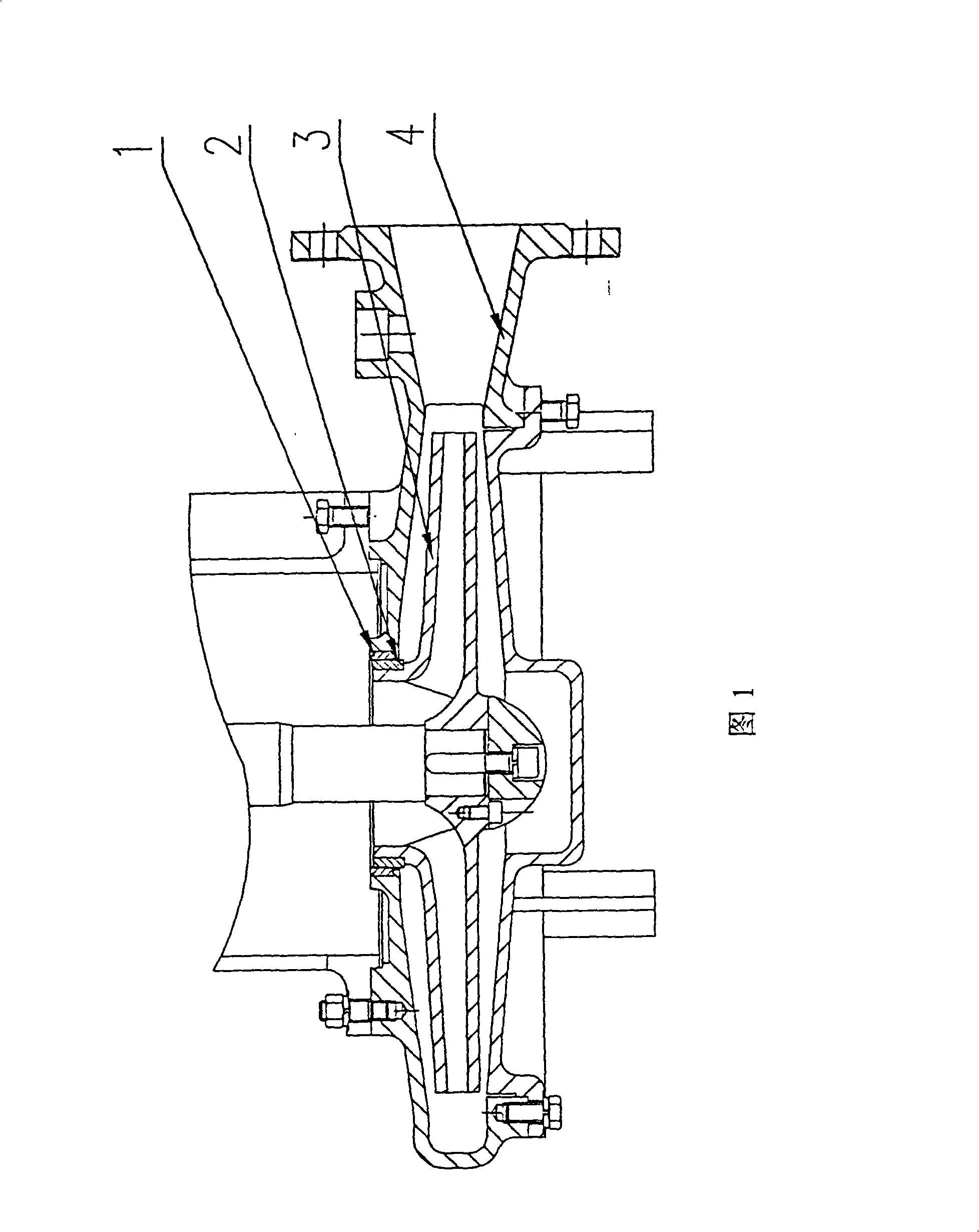 Method and structure for preventing explosion-proof submerged sewage pump orifice form generating friction spark and high temperature