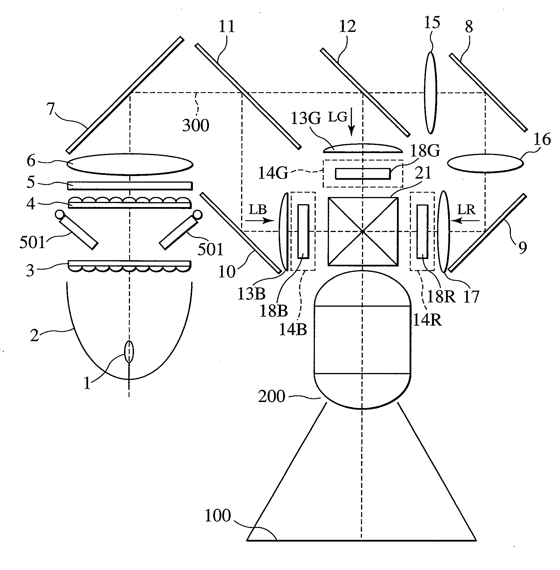 Projection type image display apparatus