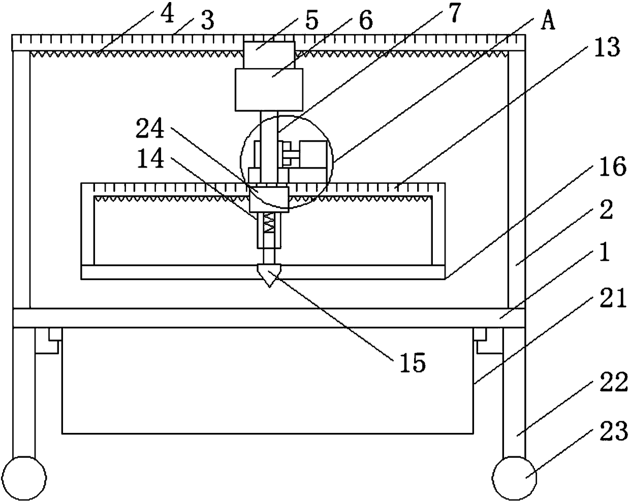 Cutting machine for processing tie cloth and cutting method