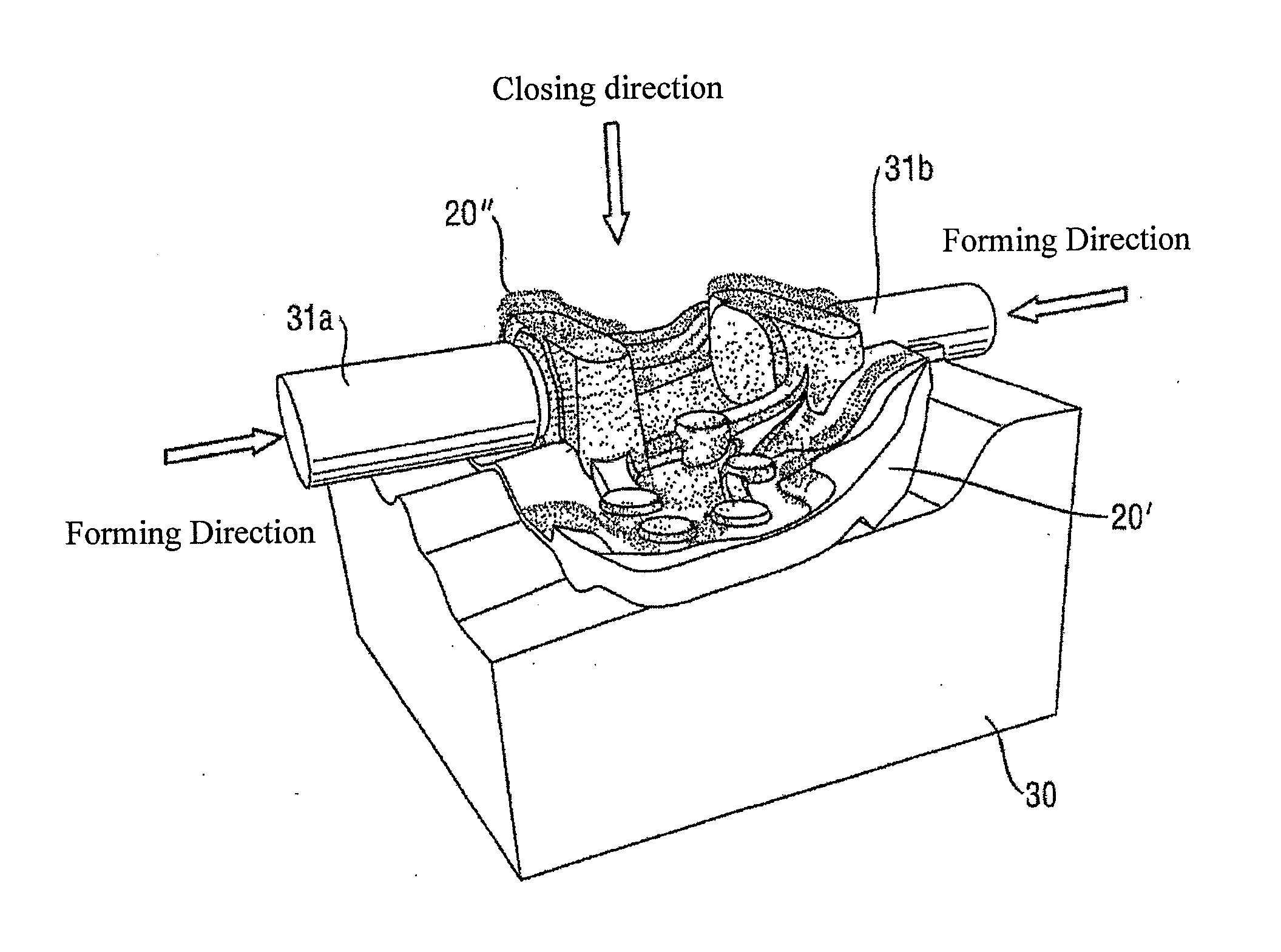 Method for forming forged parts