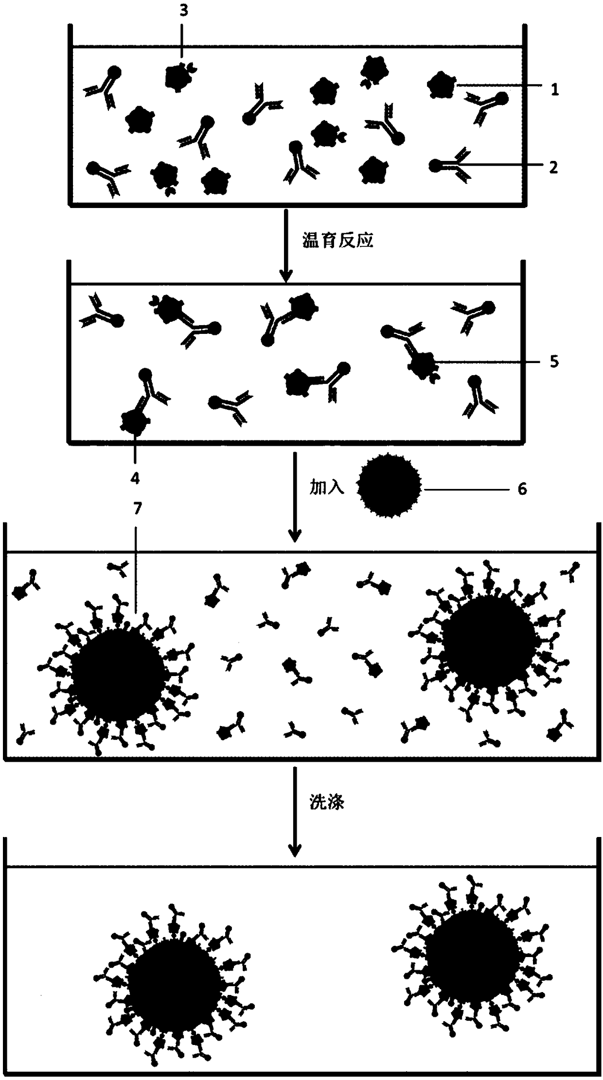 Single-pulse detection method for immune reaction with metal ion labeling