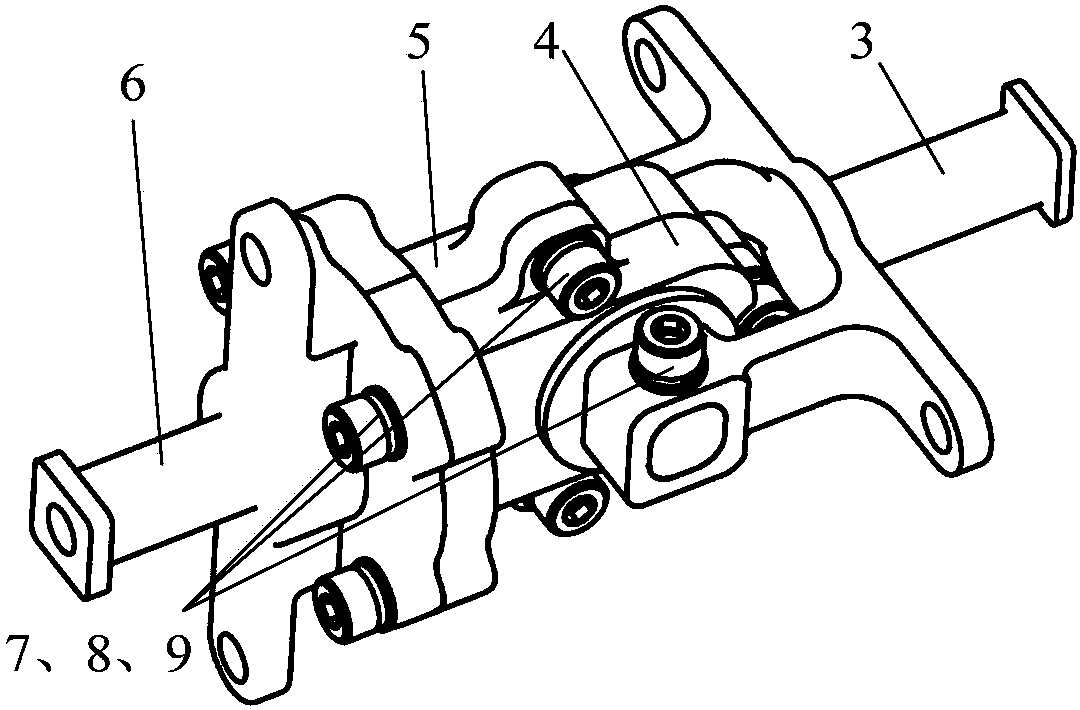 Hinge-type buffer device for satellite flywheel vibration isolation bracket