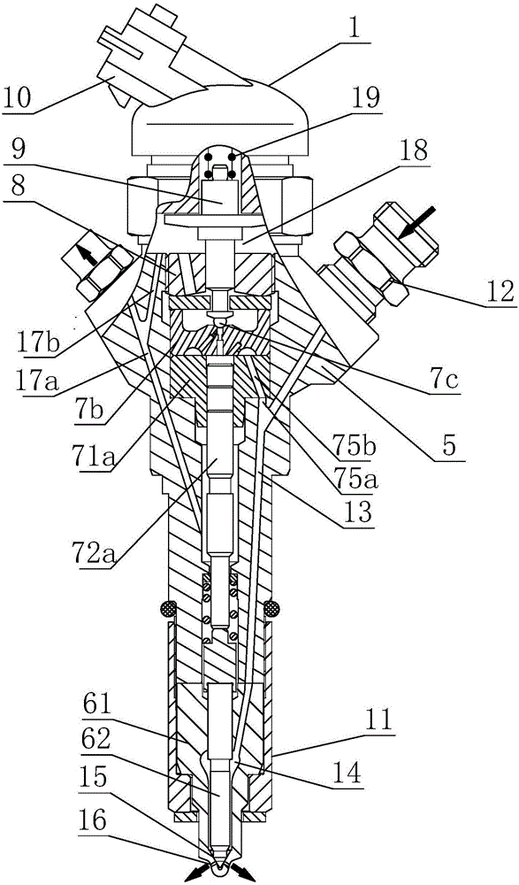 Electrically controlled high-pressure fuel injector for realizing quick fuel cut