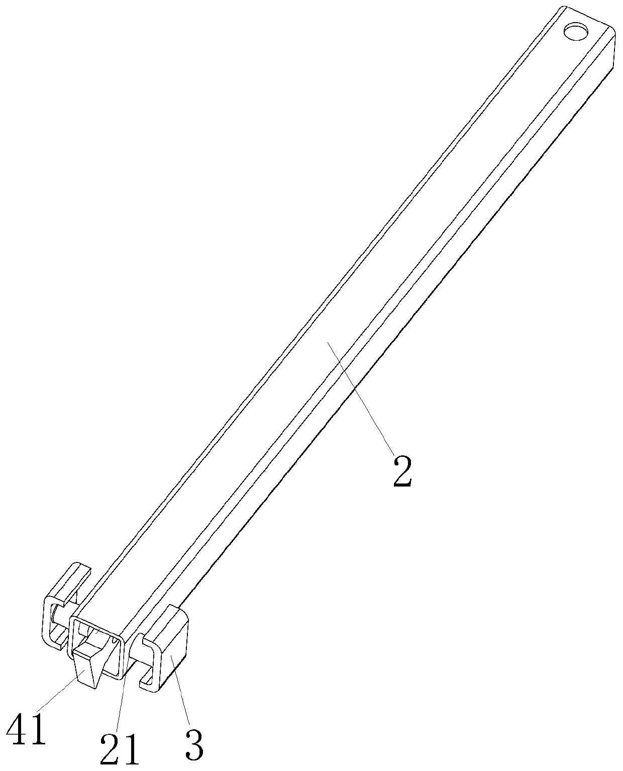 Self-locking drawbar and draw-bar box