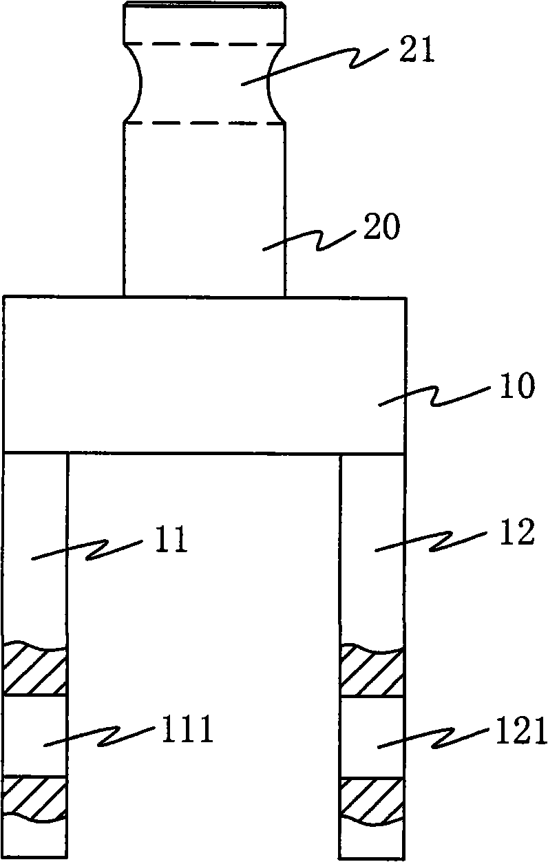 Leather needle eye tearing test fixture and test method thereof