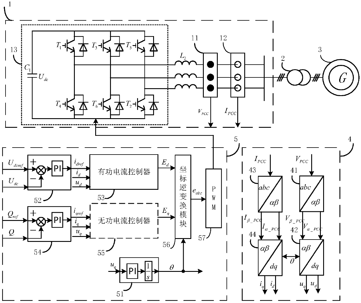 Subsynchronous oscillation suppression method based on grid-connected converter control